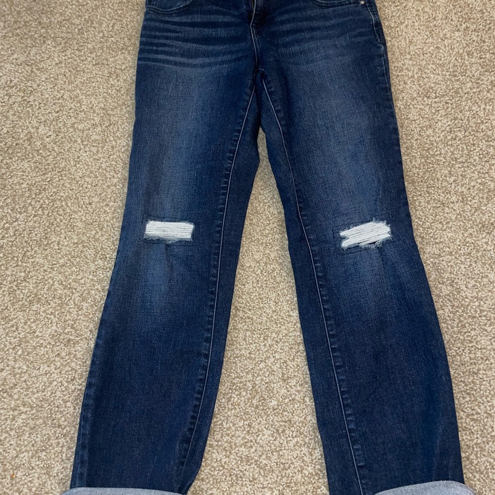 INC International Concepts Dark Blue Boyfriend Jeans